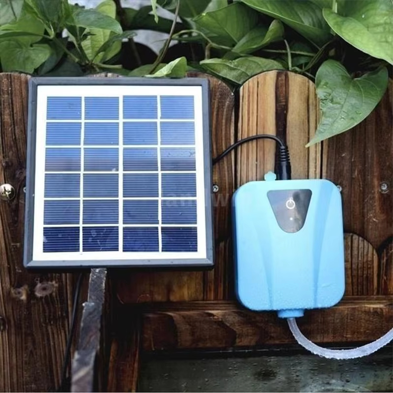 Solar Pond Aerator Oxygen Pump - Solar Aquarium Oxygen Air Pump DC