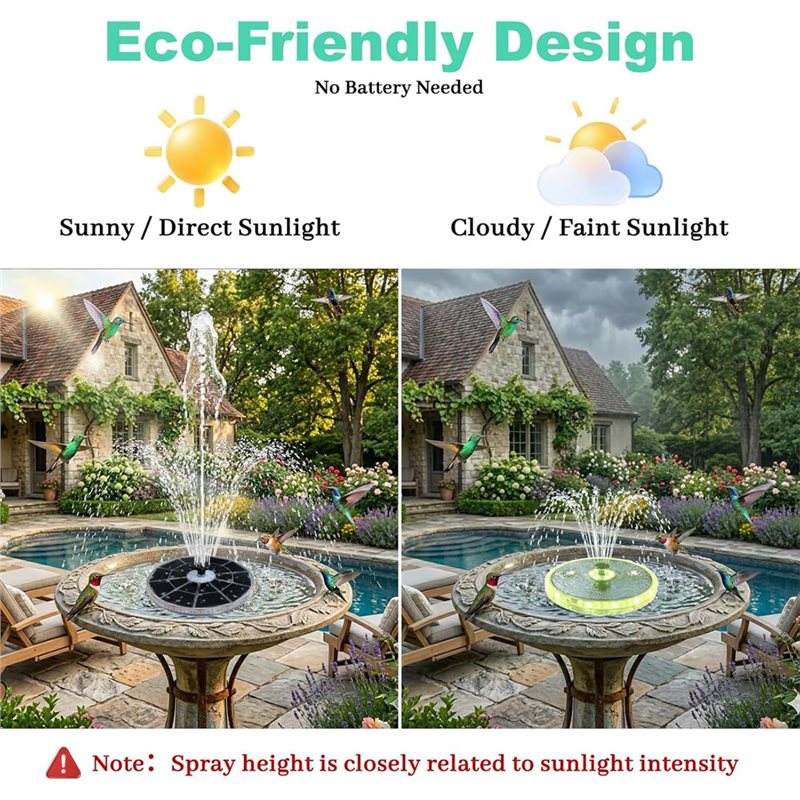 AT43-Floating Fountain Solar P - Floating Solar Fountain Water Pump 评论和价格