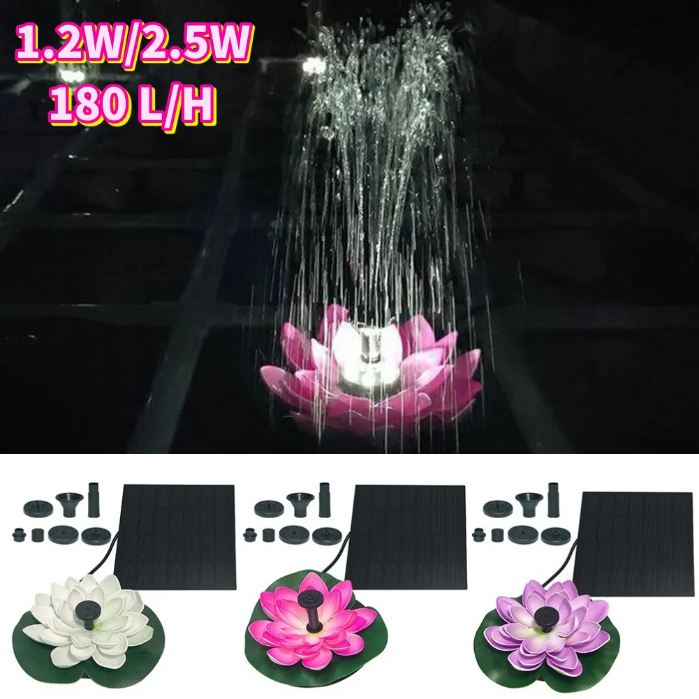 Lotus Shape Floating Garden Fo - Floating Solar Fountain Water Pump 评论和价格