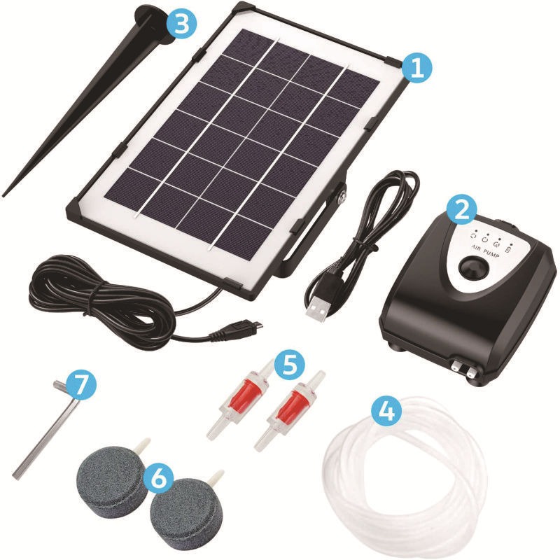 Rechargeable Solar Pond Aerato - Solar Pond Aerator Oxygen Pump 评论和价格