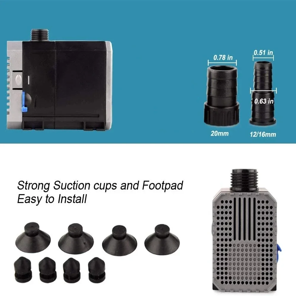Ultra Quiet Submersible Aquari - Submersible Pond Pump 5000L H 评论和价格