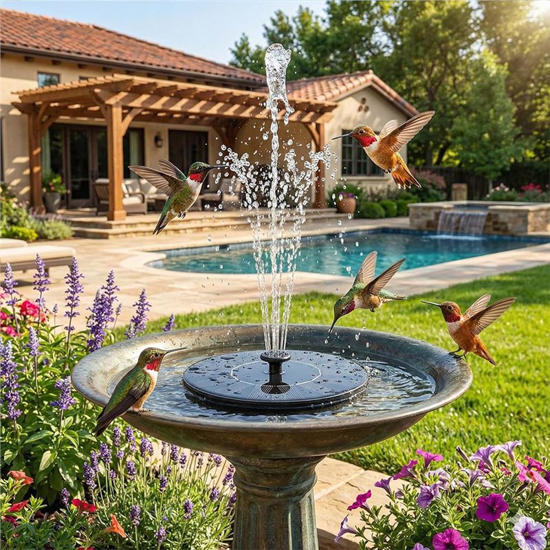 B08B-No Battery Solar Fountain - Floating Solar Fountain Water Pump 评论和价格