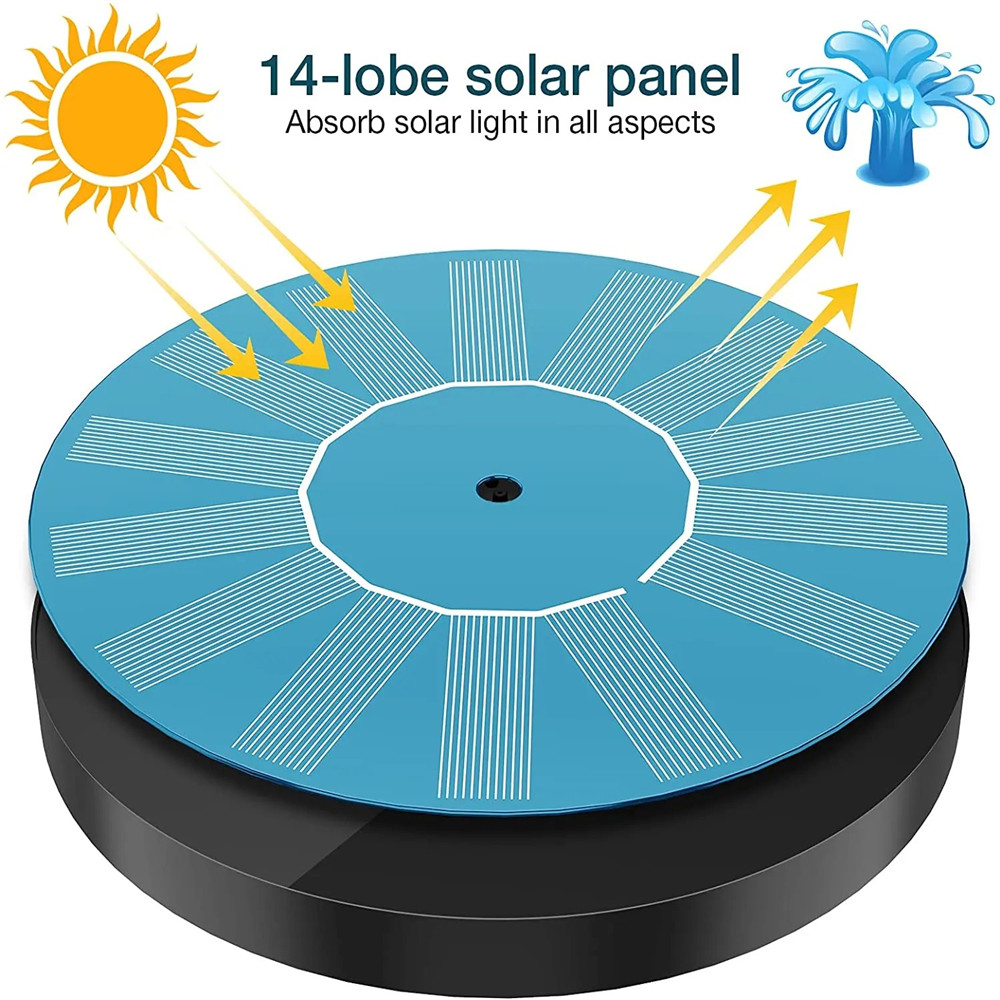 13cm Floating Solar Panel Sola - Floating Solar Fountain Water Pump 评论和价格