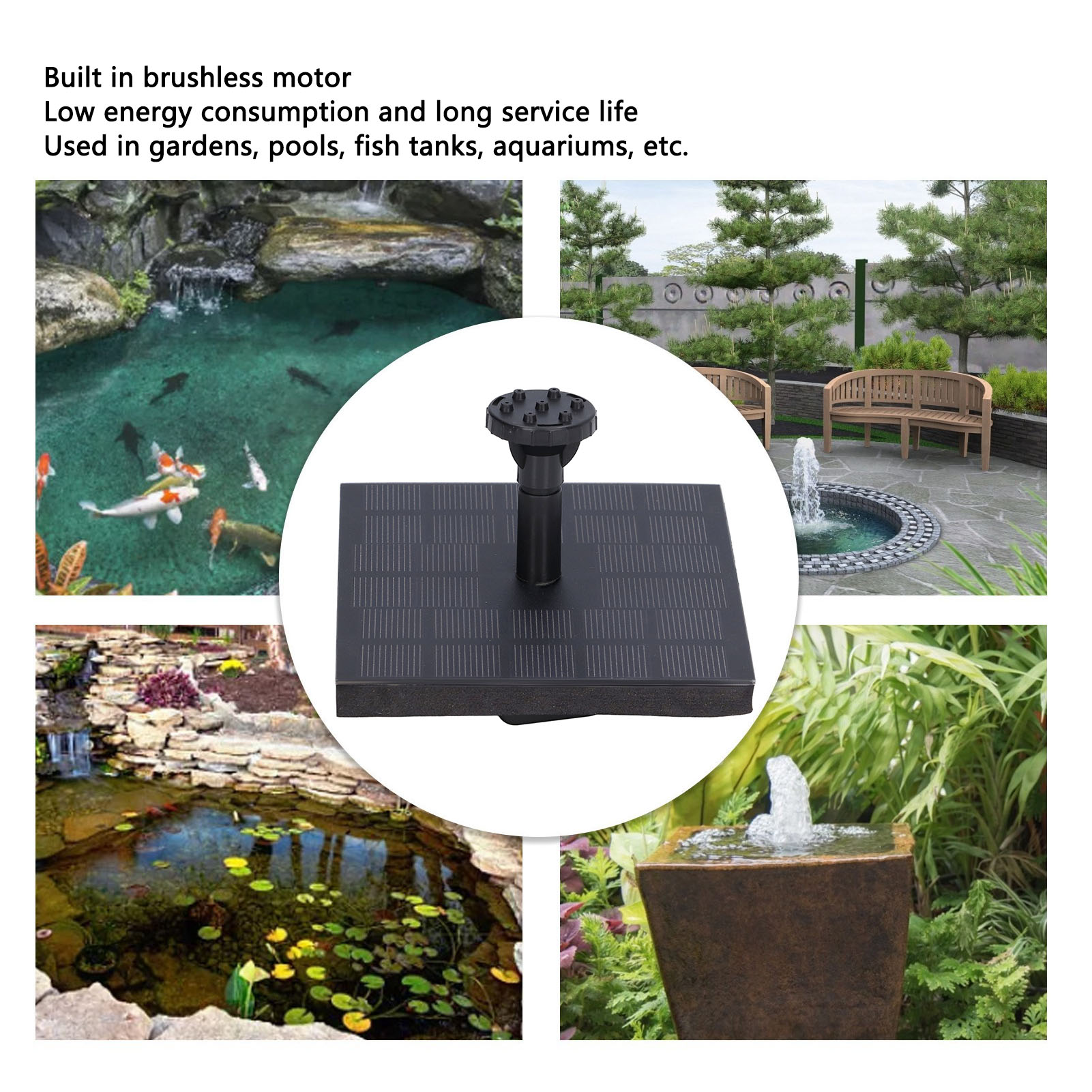 Solar Fountain Kit 7V 1.4W Mon - Floating Solar Fountain Water Pump 评论和价格